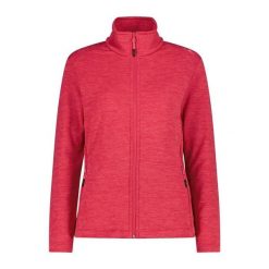 Damska rozciągliwa polarowa bluza z zamkiem CMP. Czerwone bluzy bez kaptura damskie CMP, xl, z materiału. Za 327.75 zł.