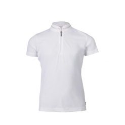 Dziewczęca konkursowa koszulka polo HKM Kids Amy. Białe koszulki dziewczęce HKM KIDS, m, bez wzorów, z elastanu, bez ramiączek. Za 215.00 zł.