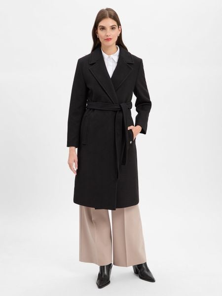 HUGO Płaszcz - Melzy Kobiety Sztuczne włókno czarny, 40. Czarne płaszcze damskie Hugo, bez wzorów, z włókna, eleganckie. Za 1,399.95 zł.