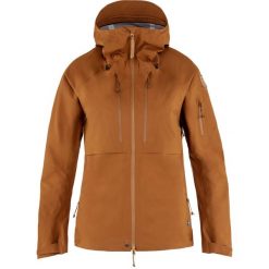 Kurtka damska Fjallraven Keb Eco-Shell Jacket. Brązowe kurtki damskie Fjällräven, xs, bez wzorów, z materiału, bez kaptura. Za 1,869.99 zł.