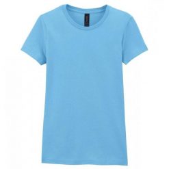 Koszulka Softstyle Dla Pań I Panów. Niebieskie bluzki damskie Gildan, bez wzorów, z bawełny, bez kołnierzyka. Za 40.99 zł.