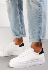 BIało-Czarne Sneakersy Thessomeda. Białe obuwie trekkingowe damskie Renee. Za 59.99 zł.