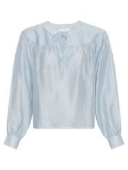 MOSS COPENHAGEN Bluzka w kolorze błękitnym rozmiar: L/XL. Niebieskie bluzki damskie MOSS COPENHAGEN, l, bez wzorów, z lyocellu, bez kołnierzyka, bez ramiączek. Za 140.86 zł.