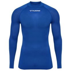 Koszulka z długim rękawem z dekoltem w serek Hummel Comfort 2.0. Niebieskie koszulki męskie z długim rękawem HUMMEL, z poliamidu. Za 180.00 zł.