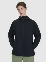 KURTKA MĘSKA 4F SOFTSHELL WIATROODPORNA Z KAPTUREM CZARNA. Czarne kurtki softshell damskie 4f, l, bez wzorów, z softshellu, z kapturem. Za 299.99 zł.
