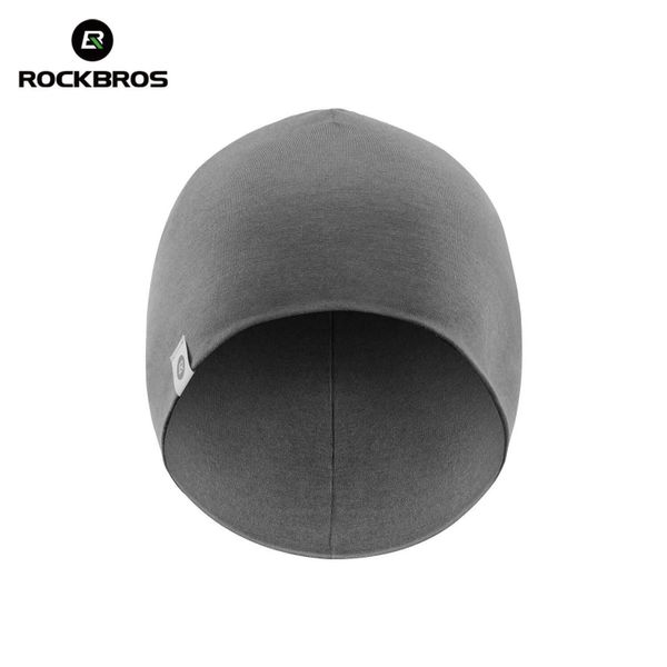 Czapka rowerowa, do biegania, sportowa, pod kask, elastyczna ROCKBROS wełna. Szare czapki męskie ROCKBROS, na zimę, bez wzorów, z elastanu, sportowe. Za 42.99 zł.