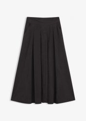 Spódnica midi z miękkiej mieszanki wiskozy. Szare spódniczki damskie bonprix, bez wzorów, z wiskozy, midi. Za 209.99 zł.