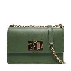 Torebka Furla. Zielone torebki klasyczne damskie Furla, bez wzorów, wizytowe, bez kołnierzyka, bez ramiączek. Za 1,619.00 zł.