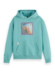 Scotch & Soda Bluza "JOE JONAS X SCOTCH SODA" w kolorze turkusowym rozmiar: M. Niebieskie bluzy z kapturem męskie Scotch & Soda, m, z bawełny. Za 188.85 zł.