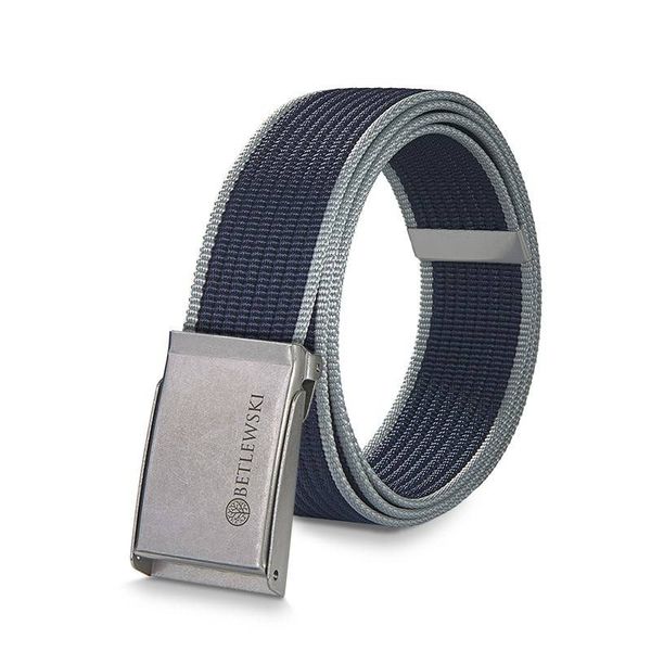 Pasek parciany BETLEWSKI PRC-15_SR-1 S szary. Szare paski męskie Betlewski, bez wzorów, z materiału. Za 34.99 zł.