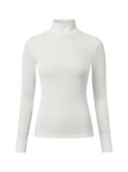 HUGO koszulka z długim rękawem - Drisila Kobiety biały|srebrny, XL. Białe t-shirty damskie Hugo, xl, bez wzorów, z syntetyku, bez kołnierzyka. Za 329.95 zł.