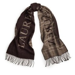 Szalik LAUREN RALPH LAUREN. Brązowe szaliki i kominy damskie Lauren Ralph Lauren, bez wzorów. Za 339.99 zł.