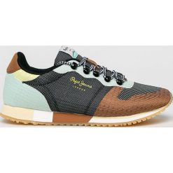 Pepe Jeans - Buty. Brązowe buty sportowe na co dzień damskie Pepe Jeans, bez wzorów, z gumy. W wyprzedaży za 249.90 zł.
