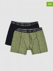 PME Legend Bokserki (2 pary) w kolorze czarno-zielonym rozmiar: L. Czarne bokserki męskie PME Legend, bez wzorów. Za 105.38 zł.