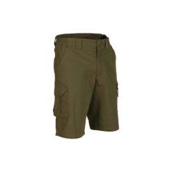 Bermudy myśliwskie 500. Brązowe szorty męskie SOLOGNAC, bez wzorów, z bawełny, sportowe. Za 59.99 zł.
