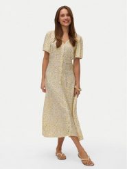 Vero Moda Sukienka codzienna Alba 10330301 Żółty Regular Fit. Żółte sukienki damskie Vero Moda, na co dzień, s, bez wzorów, z wiskozy, bez kołnierzyka, bez ramiączek, proste. Za 179.99 zł.
