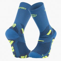 Wysokie skarpety BV Sport Ultra 2. Niebieskie skarpetki damskie BV SPORT, bez wzorów, z materiału. Za 116.50 zł.
