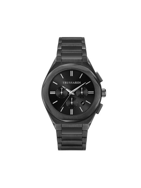Trussardi Zegarek R2453156002 Czarny. Czarne, analogowe zegarki męskie TRUSSARDI. Za 719.99 zł.