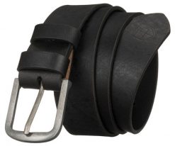 Pasek skórzany Peterson PTN PS-03 czarny. Czarne paski męskie Peterson, bez wzorów, z materiału, klasyczne. Za 39.99 zł.