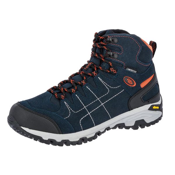 Buty trekkingowe Brütting Mount Shasta High. Niebieskie buty trekkingowe męskie BRÜTTING, z materiału, bez zapięcia, outdoorowe. Za 407.90 zł.