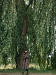 Płaszcz z wełną - brązowy. Brązowe płaszcze damskie Reserved, l, bez wzorów, z tkaniny. Za 599.99 zł.