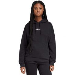 Bluza damska adidas Essentials Linear French Terry Hoodie. Czarne bluzy z kapturem damskie Adidas, xs, z bawełny. Za 195.99 zł.