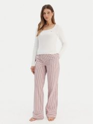 Tommy Hilfiger Piżama UW0UW06143 Écru Regular Fit. Piżamy damskie Tommy Hilfiger, l, bez wzorów, z bawełny, bez ramiączek. Za 389.99 zł.