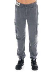 Spodnie bojówki męskie z polaru z gumką u dołu, Leone 1947 Vintage Dept. Szare spodnie sportowe męskie LEONE 1947 APPAREL, z bawełny. Za 353.64 zł.