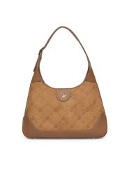 Beverly Hills Polo Club Torebka BHPC-L-004-07 Brązowy. Brązowe torebki klasyczne damskie Beverly Hills Polo Club, bez wzorów, ze skóry, bez dodatków. Za 199.99 zł.