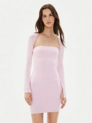 Gina Tricot Sukienka codzienna 23511 Różowy Slim Fit. Czerwone sukienki damskie Gina Tricot, na co dzień, l, bez wzorów, z wiskozy, bez kołnierzyka, bez ramiączek, proste. Za 99.99 zł.