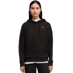 PUMA ESS Elevated Comfort Hoodie bluza damska. Czarne bluzy z kapturem damskie Puma, xl, z polaru. Za 177.99 zł.