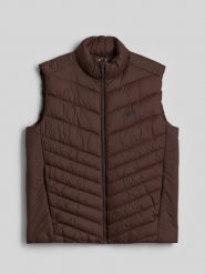 4F Bezrękawnik z wypełnieniem syntetycznym męski - brązowy XL. Brązowe kamizelki męskie 4f, m, z materiału. Za 199.99 zł.