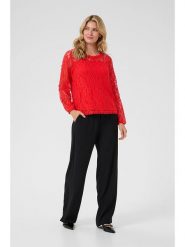 Cream Bluzka "Kit" w kolorze czerwonym rozmiar: XL. Czerwone bluzki damskie Cream, xl, bez wzorów, z koronki, bez kołnierzyka, bez ramiączek. Za 109.95 zł.