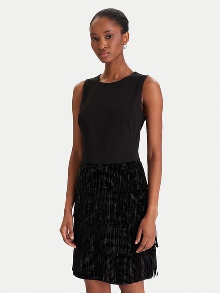 DKNY Sukienka koktajlowa DD5I1B50 Czarny Slim Fit. Czarne sukienki damskie DKNY, bez wzorów, z syntetyku, wizytowe, bez kołnierzyka, bez ramiączek. Za 819.99 zł.