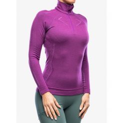 Bluza termoaktywna damska Brubeck Extreme Merino. Fioletowe bluzy bez kaptura damskie Brubeck, bez wzorów, bez kaptura. Za 485.99 zł.