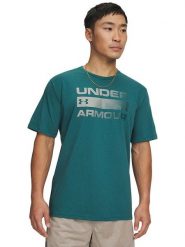 Under Armour Koszulka sportowa "Team Issue" w kolorze morskim rozmiar: M. Zielone t-shirty sportowe męskie Under Armour, m, z materiału, bez ramiączek, outdoorowe. Za 94.95 zł.
