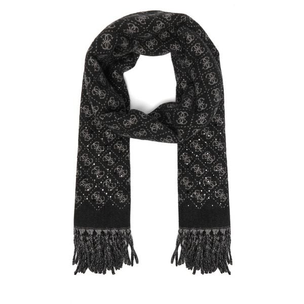 Szalik Guess. Czarne szaliki i kominy damskie Guess, z aplikacjami. Za 234.99 zł.