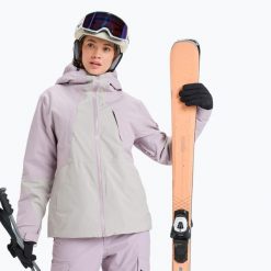 Kurtka snowboardowa damska ROXY Wild Twist. Fioletowe kurtki damskie Roxy, na zimę, l, bez wzorów, z materiału, bez kaptura. Za 1,483.70 zł.