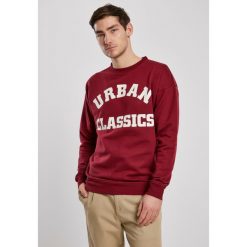 Bluza Urban Classics college print crew. Brązowe bluzy bez kaptura męskie Urban Classics, m. Za 206.00 zł.