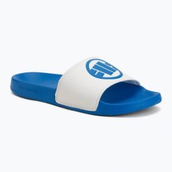 Klapki męskie Pitbull Logo. Niebieskie klapki i japonki męskie PITBULL, z materiału. Za 109.99 zł.
