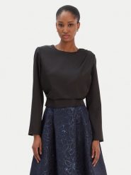 Rinascimento Bluzka CFC0126404003 Czarny Regular Fit. Czarne bluzki damskie RINASCIMENTO, s, bez wzorów, z syntetyku, bez kołnierzyka, bez ramiączek. Za 189.99 zł.