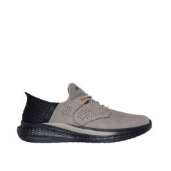 Buty sportowe Sneakersy męskie, Slip-Ins: Slade - Macklin. Szare buty sportowe na co dzień męskie Skechers, z materiału, bez zapięcia, trekkingowe. Za 349.99 zł.
