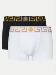 Versace Komplet 2 par bokserek AU10181 1A10011 Kolorowy. Bokserki męskie Versace, bez wzorów, z bawełny. Za 319.99 zł.