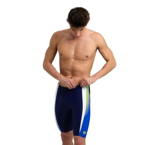 Spodenki kąpielowe męskie kąpielówki jammery na basen Arena Threefold. Niebieskie kąpielówki męskie Arena, m, bez wzorów, do pływania. Za 179.99 zł.