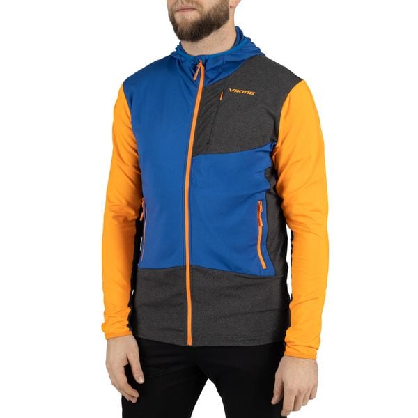 Bluza do biegania męska z kapturem Viking Tacoma Hoodie Man. Brązowe bluzy sportowe męskie VIKING, bez wzorów, z elastanu, sportowe, bez kołnierzyka, bez ramiączek. Za 186.92 zł.