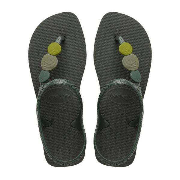 Klapki Havaianas Model Flash Urban Plus Kolor Zielony. Zielone klapki damskie Havaianas, bez wzorów, z gumy, bez obcasa, na płaskiej podeszwie. Za 94.99 zł.