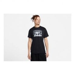 Koszulka sportowa męska Nike Dri-fit Photo Basketball. Czarne t-shirty sportowe męskie Nike, m, z bawełny, bez ramiączek, do koszykówki, dri-fit (nike). Za 174.00 zł.