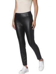 Heine Spodnie w kolorze czarnym ze skóry syntetycznej rozmiar: 38. Czarne spodnie materiałowe damskie Heine, bez wzorów, ze skóry. Za 73.93 zł.