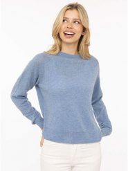 Zwillingsherz Kaszmirowy sweter w kolorze niebieskim rozmiar: XL. Niebieskie swetry klasyczne damskie Zwillingsherz, xl, z kaszmiru, bez kołnierzyka. Za 359.95 zł.