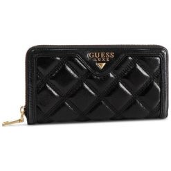 Guess portfel damski czarny. Czarne portfele damskie Guess, z aplikacjami. W wyprzedaży za 474.00 zł.